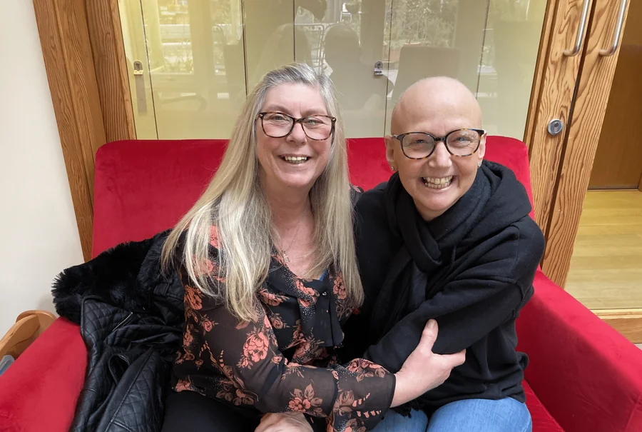 Two people pictured together at FORCE Cancer Charity